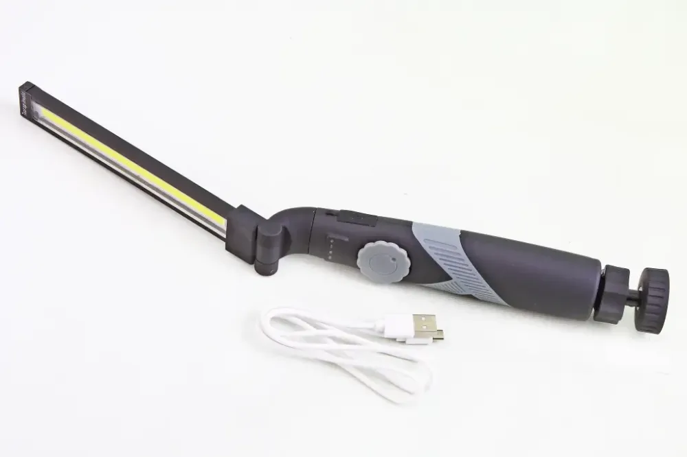 Заокруглений ліхтарик ручного з магнітом на кульнірі і регулюванням яскравості малі (під microUSB зарядку) Вінниця - фото 1