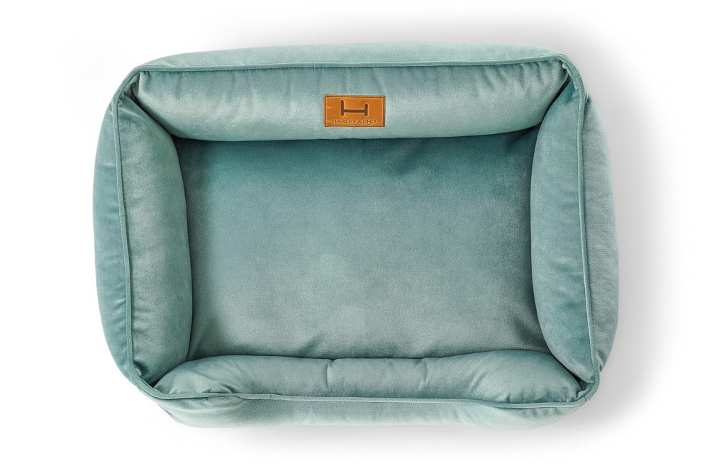Лежак для Собак Котів та Кішок Dreamer Velour Tiffany з бортами зі знімним чохлом м'ятний м'яка лежанка Одеса - фото 3