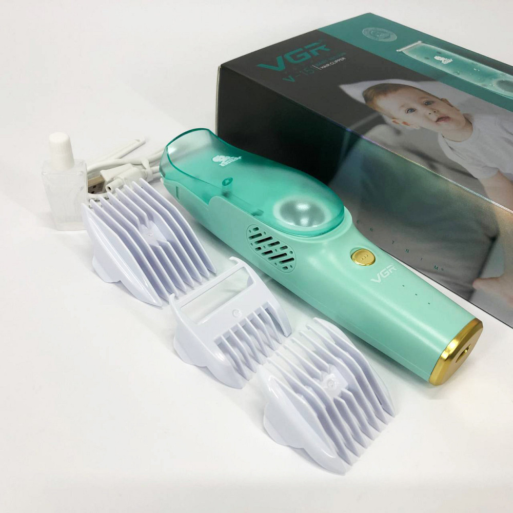 Машинка з витяжкою для стрижки дітей та немовлят VGR V-151 Baby зі змінними насадками OK-68 Івано-Франківськ - фото 2