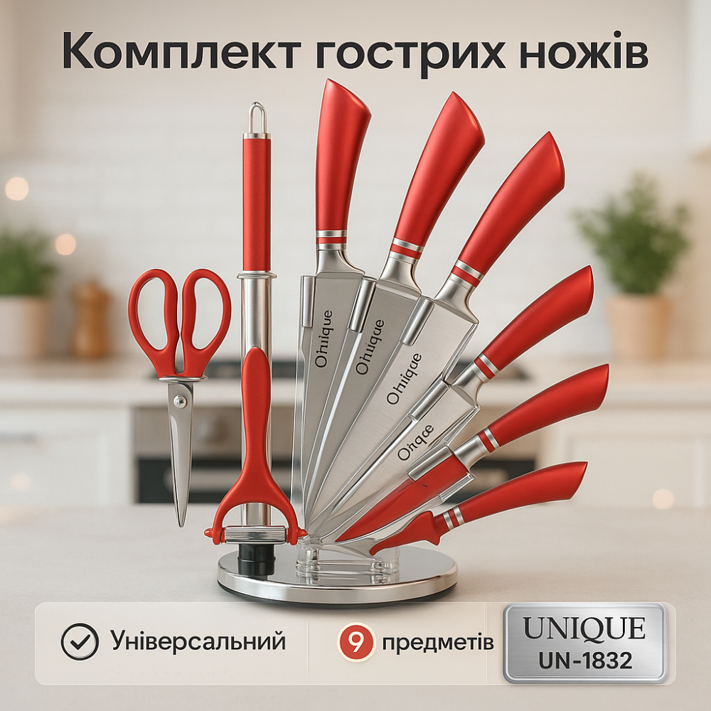 Професиональный кухонный набор ножей, Отличный набор ножей, Кухонные ножи высокого качества PI-81 Львов - изображение 16