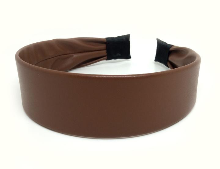 Обруч для волос широкий коричневый Киев - изображение 1