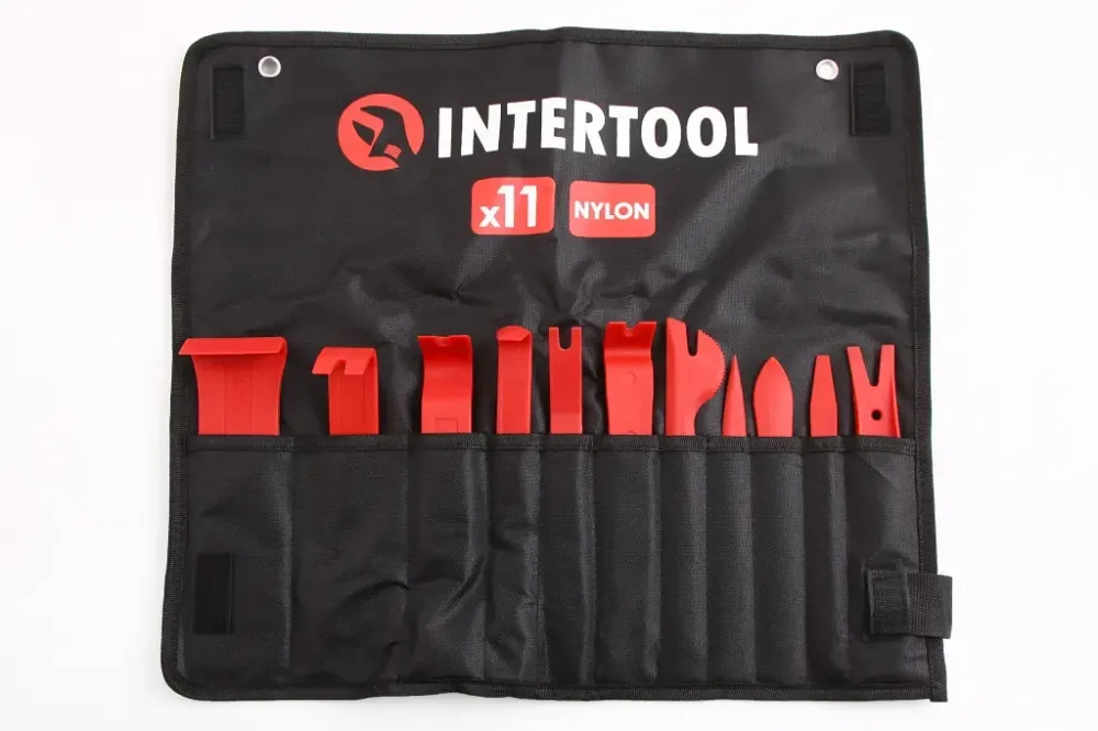 Набор съемников клипс и обшивки салона Intertool 11 ед. в чехле Винница - изображение 1