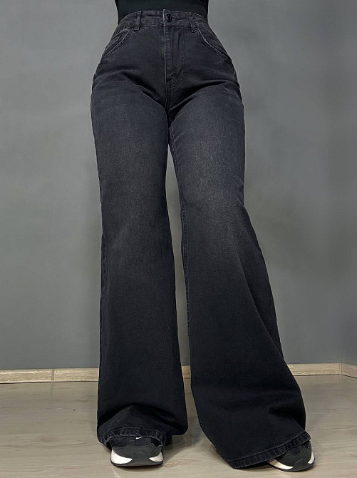 Джинсы женские Its Basic 3992-2 flare супер клеш широкие черные, черный, 40, 40, 79 см, 107 см Киев - изображение 13