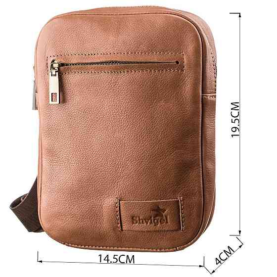 Чоловіча шкіряна сумка SHVIGEL 19104 Руда Київ