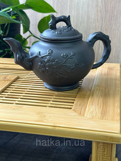 Чайник заварювальний ісинська глина 900 мл "Сакура" темний Т2561-1 Київ - фото 1