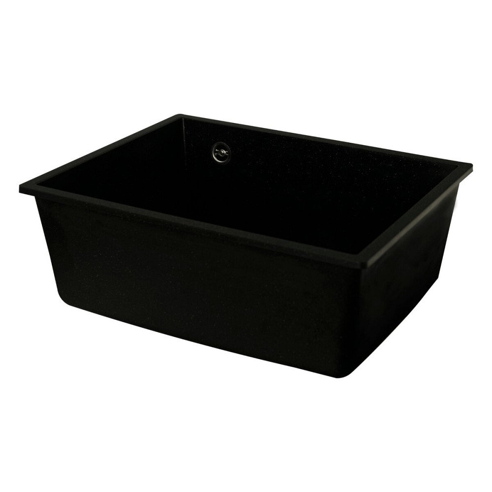 VALESO Гранітна мийка для кухні VALESO OASIS 5444 матова Чорний металік Коломия - фото 12