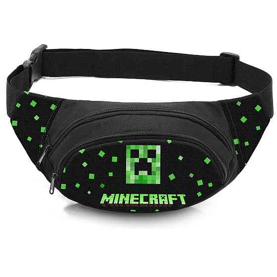 Сумка-бананка дитяча з принтом Minecraft поясна сумка для хлопчика (4536) Київ