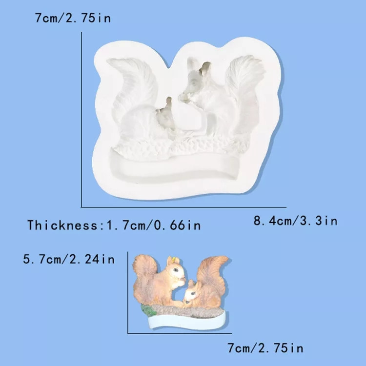 Молд силиконовый Белки 70 на 84 мм серый Киев - изображение 2