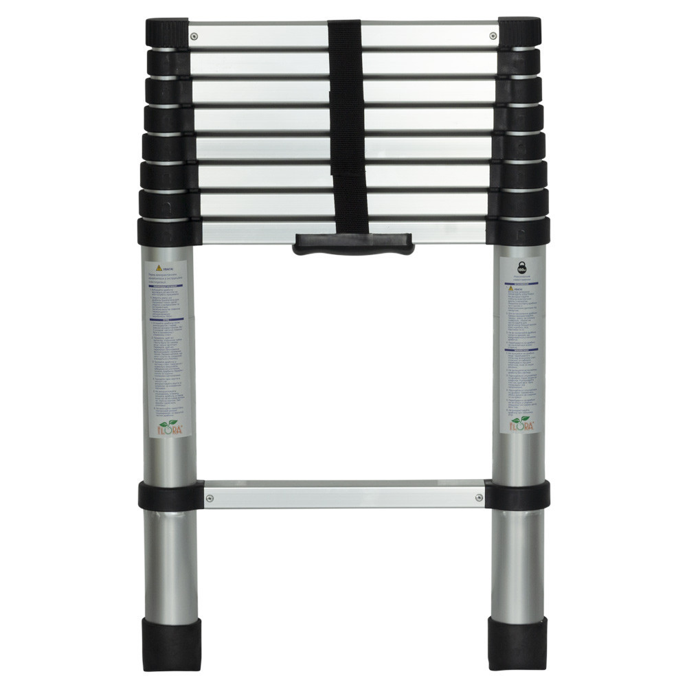 Драбина телескопічна 9 щаблів 2.6м FLORA (5033594) Київ - фото 2