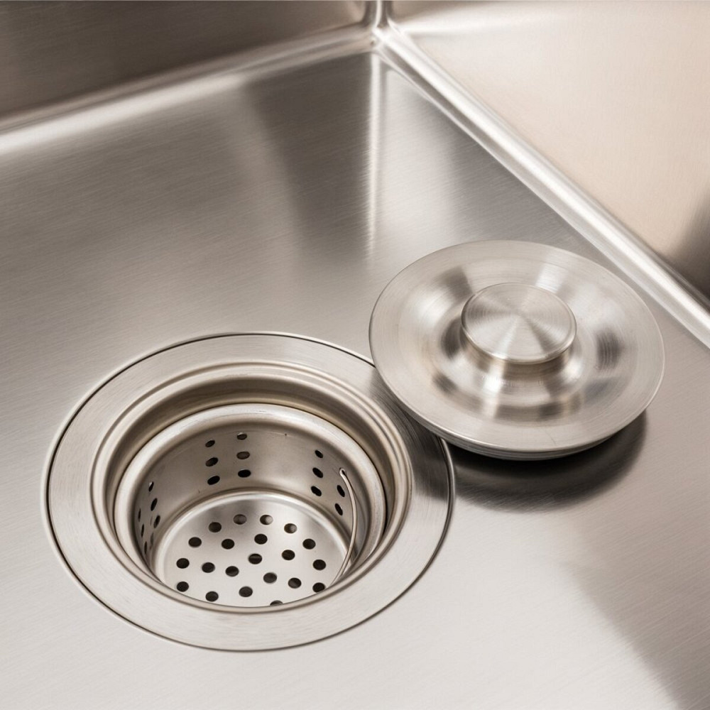 VALESO Кухонна мийка CM 58*48 L нержавійка VALESO Handmade (круглий сифон 3,0/0,8) Киев - изображение 6