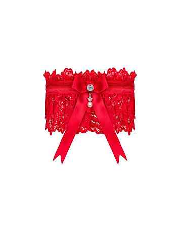 (SALE) Ажурна підв’язка Obsessive Amor Cherris garter, red Sex Aura Київ
