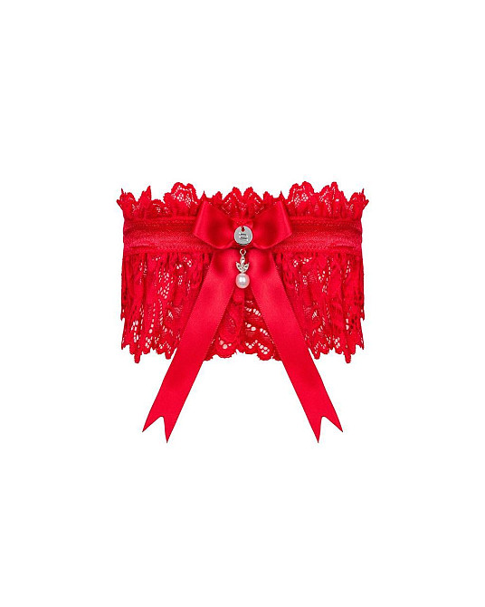 (SALE) Ажурная подвязка Obsessive Amor Cherris garter, red Sex Aura Киев - изображение 3