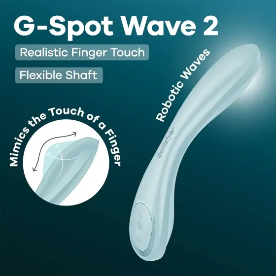 Вібратор Satisfyer G-Spot Wave 2 Ice Blue, імітує доторкання пальця Львів