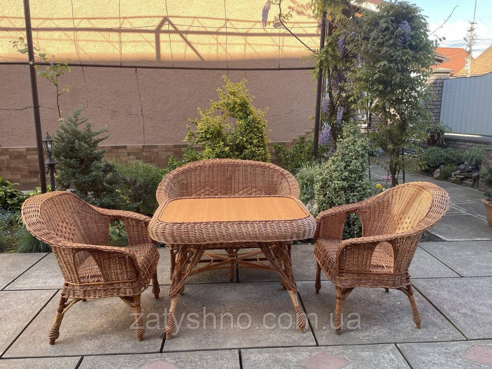 Плетені меблі з лози з диваном Київ - фото 7