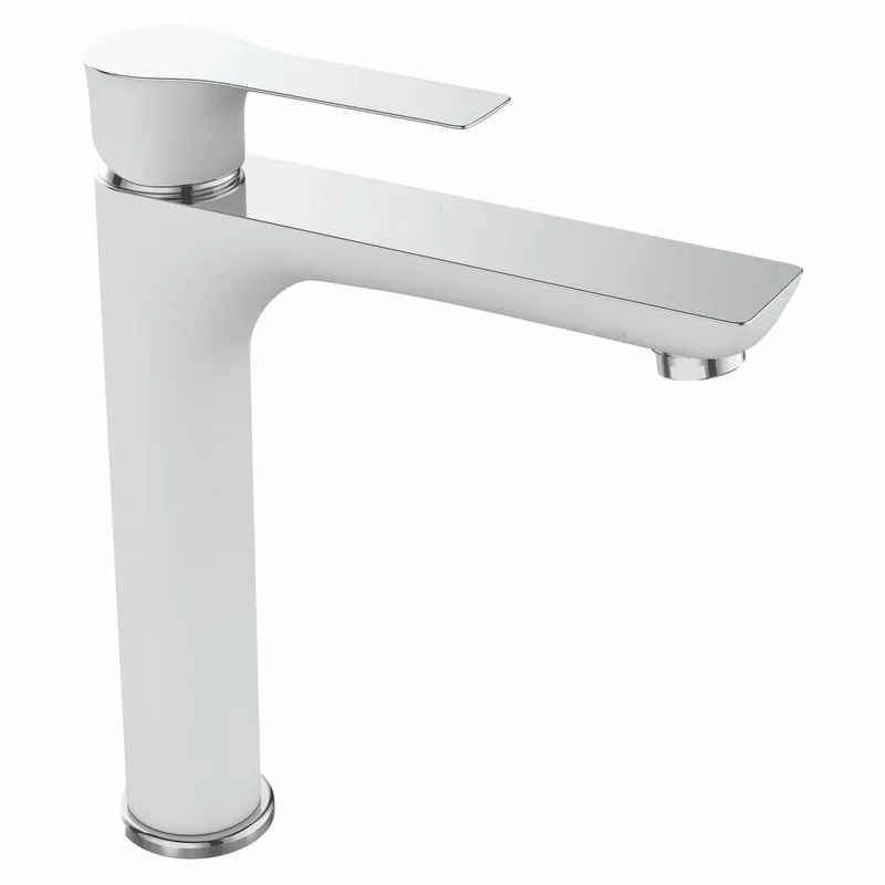 Смеситель для умывальника Mixxus Premium Eva 001 High белый с хромом MI5809 Харьков - изображение 1