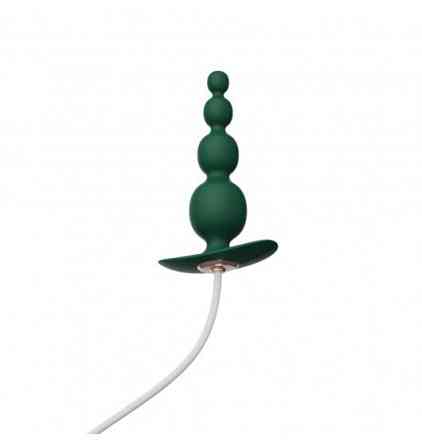 Анальный плаг с вибрацией Qingnan No.8 Mini Vibrating Anal Beads Green Sex Aura Киев