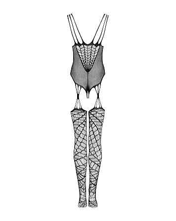 (SALE) Ажурный бодистокинг под паутину Obsessive Bodystocking G325 black S/M/L, черный, комбинезон, имитаци Sex Aura Киев