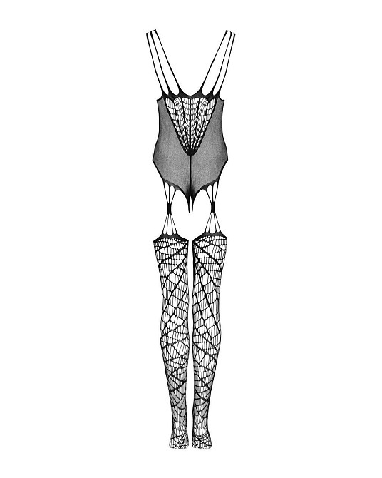 (SALE) Ажурный бодистокинг под паутину Obsessive Bodystocking G325 black S/M/L, черный, комбинезон, имитаци Sex Aura Киев - изображение 6