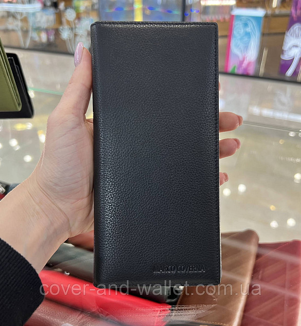 Классический мужской кожаный купюрник на магнитах Marco Coverna B005-281M Киев - изображение 14