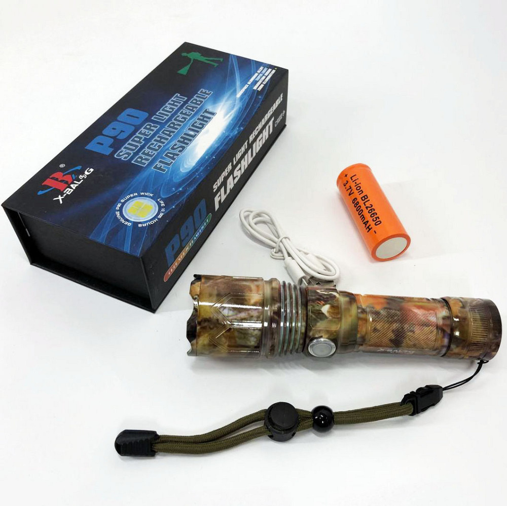 Яскравий тактичний ліхтарик, Ліхтар батарейний портативний світлодіодний, Ліхтар з регулюванням променя AG-31 Львів - фото 11