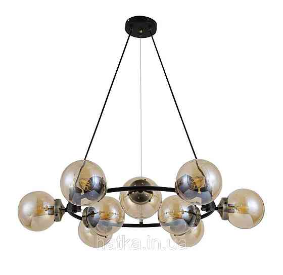 Люстра декоративная 74405/9 Antique Brass + Matte black на 9 плафонов Киев