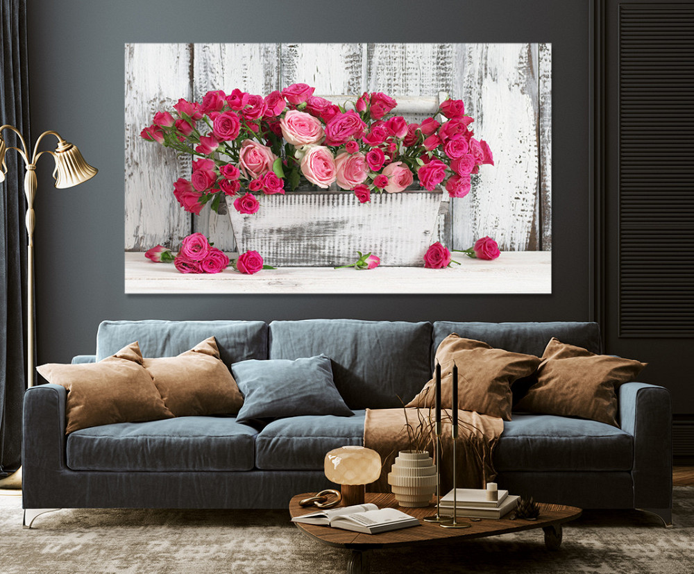 Картина холст у вітальню / спальню   Троянди    MLP_70 ( 60х30см ) 70x140 см Київ - фото 3