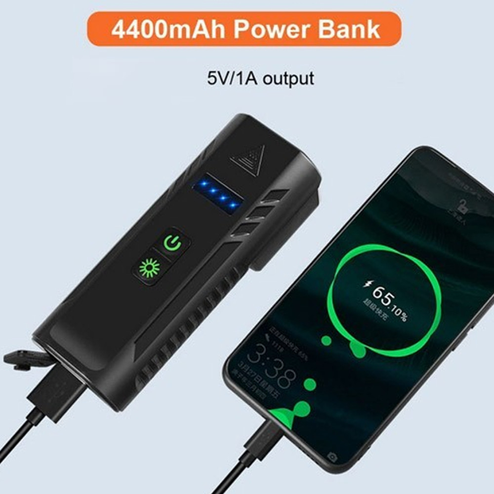 Велофара з сигналом FY-336-4T6, power bank, Aluminum, кнопка виносна, Waterproof, Li-Ion акумулято Бровари - фото 6