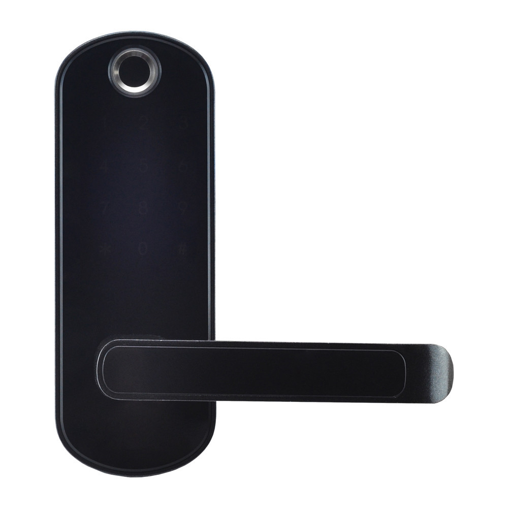 Замок біометричний автономний Trinix TRL-5107BTF Black Right з Bluetooth, зчитувачем відбитків пальців і карт Mifare (65-00024) Киев - изображение 1