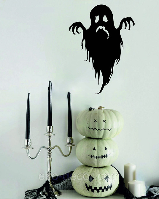 Декоративное настенное Панно «Привидение», Декор на стену 110*80 см, Черный Киев - изображение 6