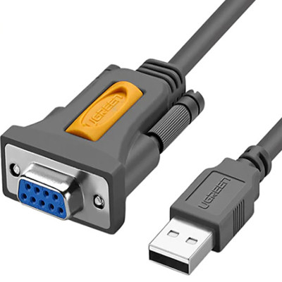 Кабель для передачі даних USB to COM F 1.5m DB9 RS-232 CR104 black Ugreen (20201) Вінниця - фото 1