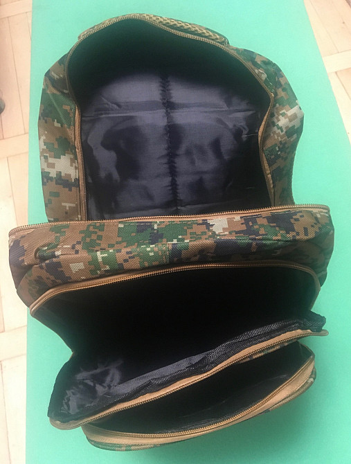 Рюкзак військовий тактичний, колір зелений піксель, розмір 50*33*20 см, 4 кішені спереді та 2 бокових, чоловічий рюкзак, жіночій Київ - фото 7