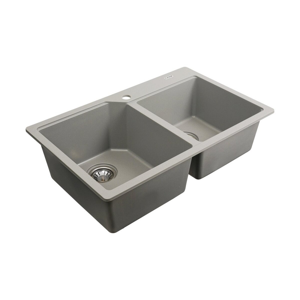 VALESO Гранітна мийка для кухні VALESO HARMONY 7850 матова Сірий металік Київ - фото 3