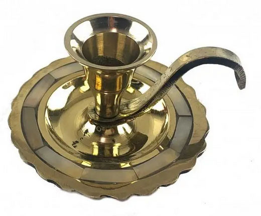 Свічник бронзовий настільний з перламутром Київ - фото 1