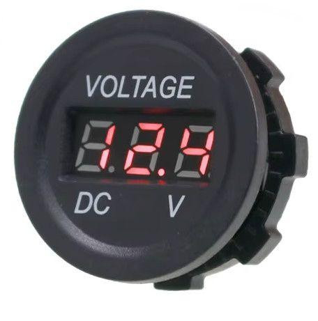 DC вольтметр 0.36" 4.5-30В червоний круглий для врізання Полтава - фото 1
