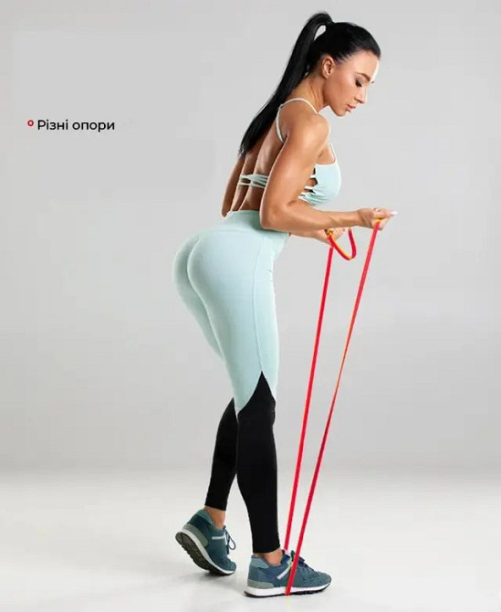 U-POWEX UP_1065 Power Band Level 5 (23–57 кг), оливкова еспандер-петля для фітнесу та кросфіту​ Київ - фото 3