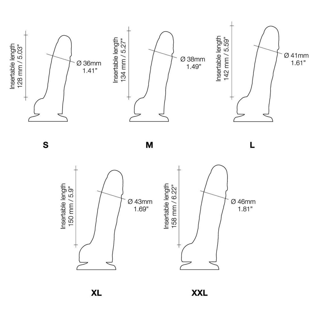 Реалістичний фалоімітатор Strap-On-Me Sliding Skin Realistic Dildo Black S, ефект рухливої шкіри Sex Aura Київ - фото 8