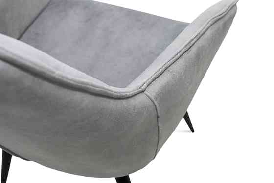 Крісло Наомі, чорний/ велюр світл-сірий Київ