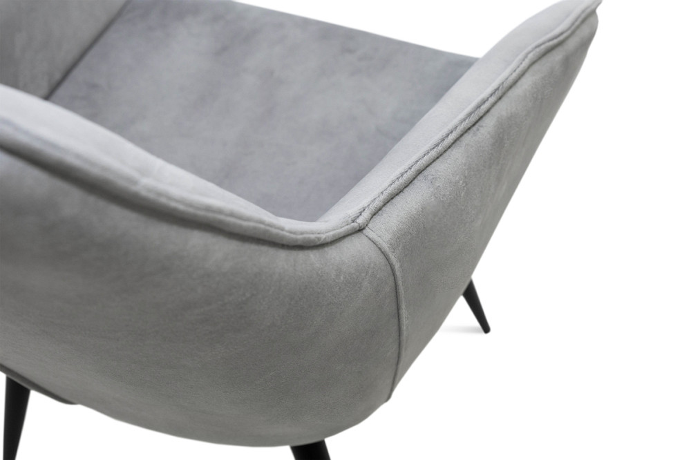 Крісло Наомі, чорний/ велюр світл-сірий Київ - фото 6