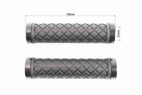 Ручки керма 130мм з затискачем Lock-On з двох сторін, чорні TPE-167 Київ