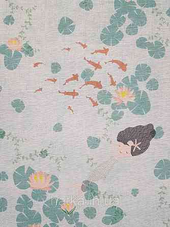Обои винил на флизелине AS Creation Mia and Paul 0.53х10 детские море рыбы кувшинки водоросли бирюзовые Киев