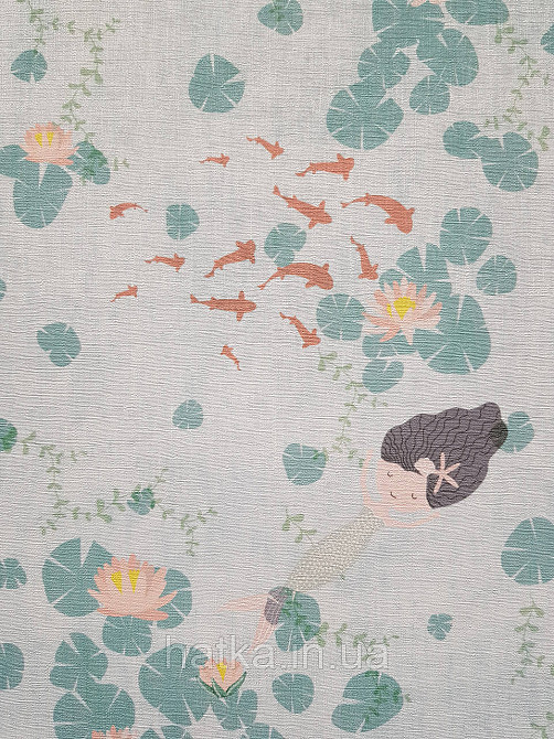 Обои винил на флизелине AS Creation Mia and Paul 0.53х10 детские море рыбы кувшинки водоросли бирюзовые Киев - изображение 2