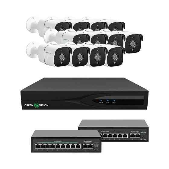 Комплект відеоспостереження на 12 камер GV-IP-K-W89/12 5MP Київ