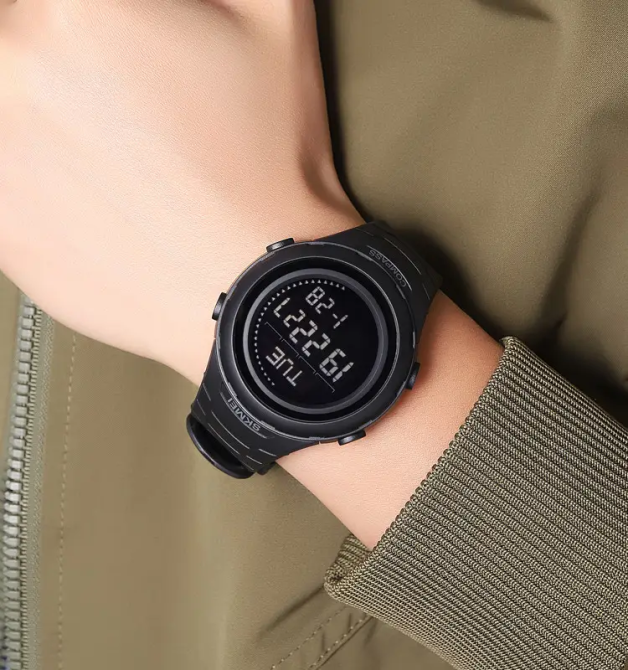 Часы мужские наручные спортивные Skmei 2166 Compass с компасом и шагомером (Черный) Винница - изображение 9