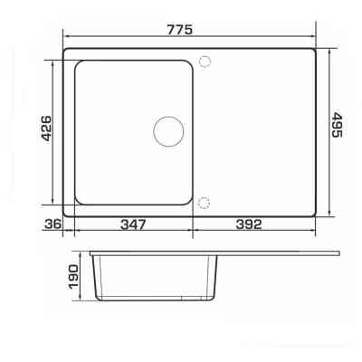 Мийка кухонна GRANADO VIGO black shine (gr1401) Вінниця