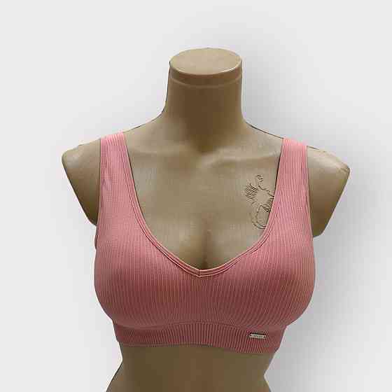 Топ бюстгальтер рубчик з широкою гумкою Рожевий XL/2XL Харків