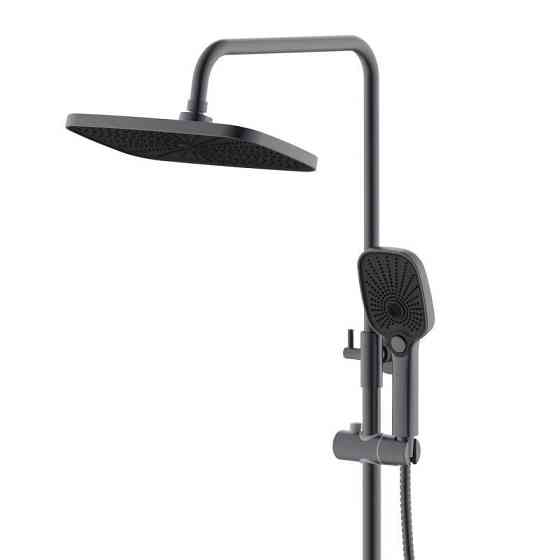 Душова система з виливом Qtap Gemini на три споживачі QTGEM111GMB45688 Gunmetal Black PVD графіт Київ