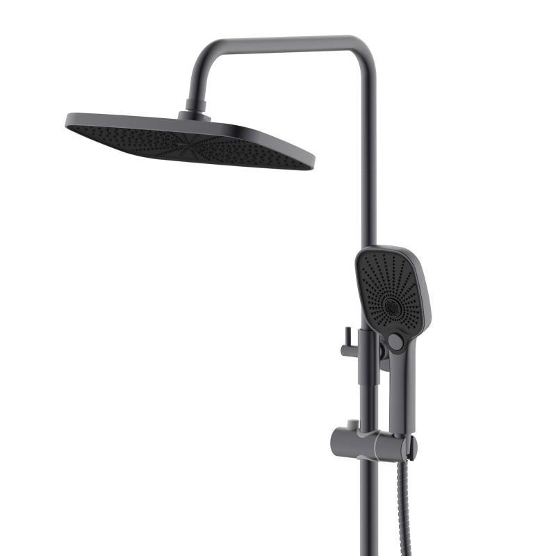 Душова система з виливом Qtap Gemini на три споживачі QTGEM111GMB45688 Gunmetal Black PVD графіт Київ - фото 3