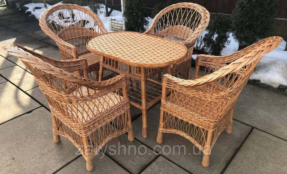 Мебель из лозы с овальным столом плетеным Киев - изображение 3