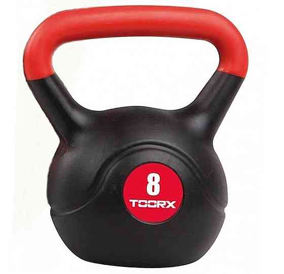 Гиря виниловая Toorx PVC 8 кг Черный/Оранжевый (KRP-8) Киев
