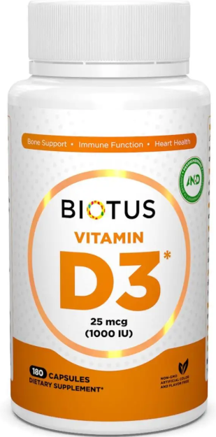 Витамин Д3 Biotus Vitamin D3 180 капс Киев - изображение 1